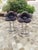 Metal and velvet stools, postmodern design pieces, famous Japanese designer Masanori Umeda This piece is attributed to the...