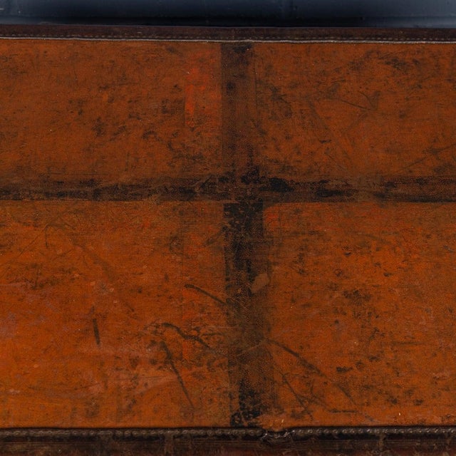 Antique 20th Century Malle Haute Trunk in Orange Vuittonite Canvas from Louis Vuitton, France, 1900s For Sale - Image 18 of 18