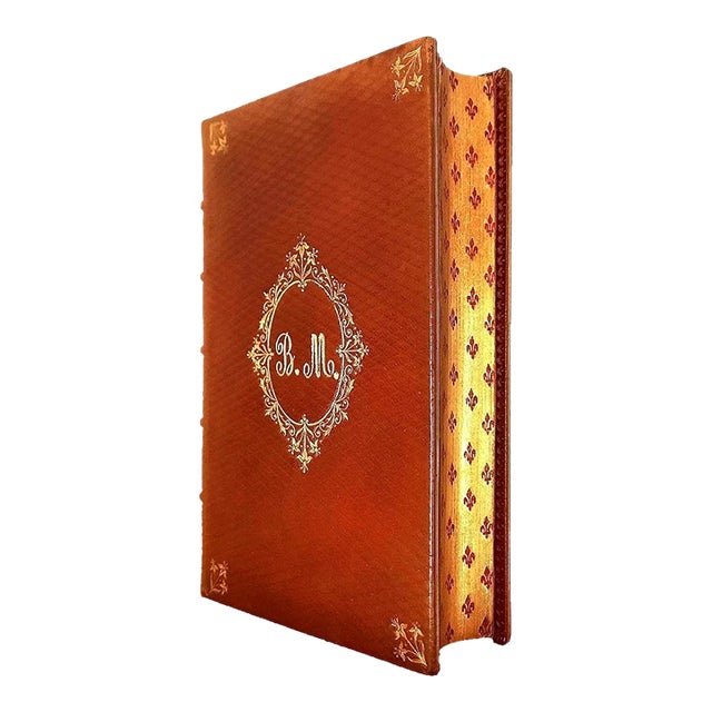 (1862) Unique Fine Binding Christian Devotional Book - Gauffered Fore Edge Antique Illustrated Christian Bible Art For Sale