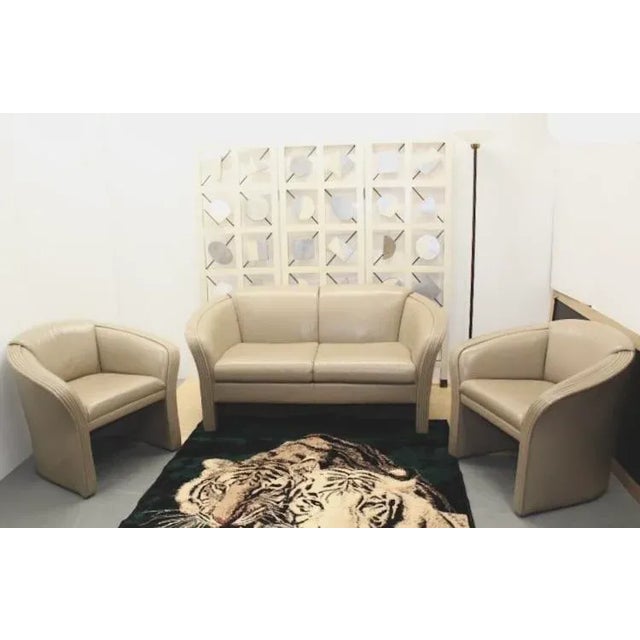 1990 Patrician Furniture Leather 3 Piece Loveseat Set For Sale In Fayetteville, AR - Image 6 of 10