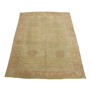 19th Century Turkish Oushak Rug 13'9" X 10'10"
