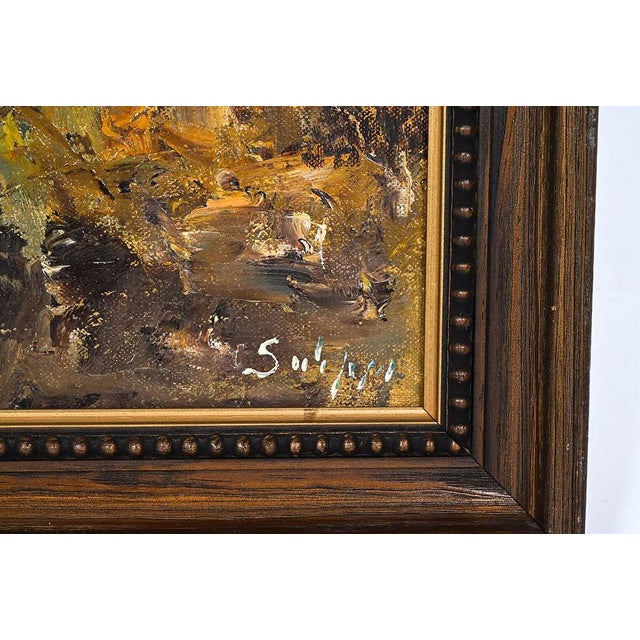 Vintage European Traditional Landscape Painting Signed | Chairish