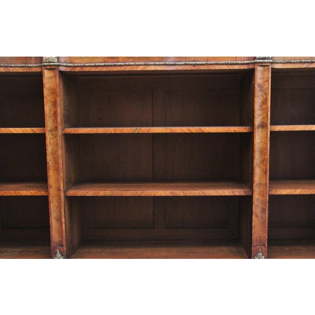 19th Century Walnut and Ormolu Open Bookcase by Johnstone and Jeanes, 1860s For Sale - Image 12 of 17