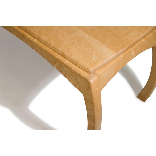 Mid-Century Modern Mid 20th Century Solid Bird’s-Eye Maple Sculptural Coffee Table, Custom Studio Piece For Sale - Image 3 of 10