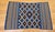 1900 - 1909 Vintage Mexican Saltillo Serape Kilim Rug, Flat-Woven Wool Blanket, Royal Blue, 2x4 For Sale - Image 5 of 14