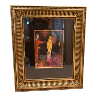 Late 20th Century Framed Marc Chagall “Daphnis Et Chloé – L’Echo” Autographed Art Print With Gilt Frame For Sale