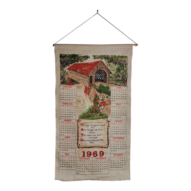 Vintage Cloth 1969 Repeater Calendar | Chairish