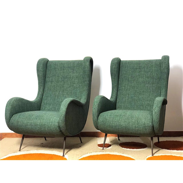 Senior Lounge Chairs attributed to Marco Zanuso, Italy, 1950s, Set of 2 For Sale - Image 13 of 13