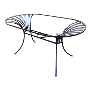 Francois Carre Garden Dining Table, Restored, Attributed