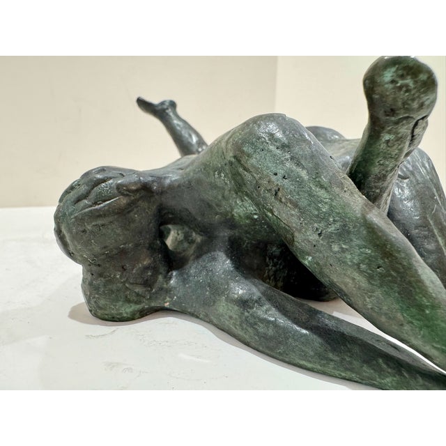 Metal 1960s Larry Mohr Bronze Lovers Embracing Sculpture Signed From Artist Estate For Sale - Image 7 of 11