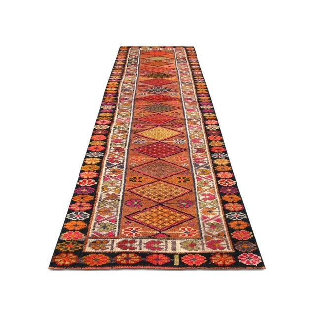 1960s Turkish Oushak Runner For Sale In Los Angeles - Image 6 of 7