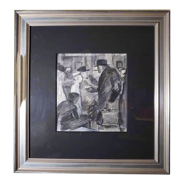 Carl Hugo Beetz, Tillie 'Kid' Herman, Placarded Street Scene Outside Boxing Arena For Sale