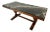 Mid 20th Century Unique Marble and Wood French Inspired Trestle Console/Libaray/Coffee/Cocktail/Display Table Great Vintage Condition For Sale