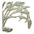 Striking vintage brass wall sculpture depicting an abundant cluster of stylized grasses, reeds, and seed heads. The...