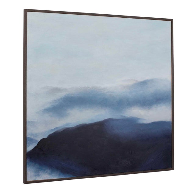 Abstract Cold Shoulder Hand Painted Landscape Art For Sale - Image 3 of 6