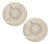 Vintage California Pottery White Artichoke Plates, a Pair For Sale