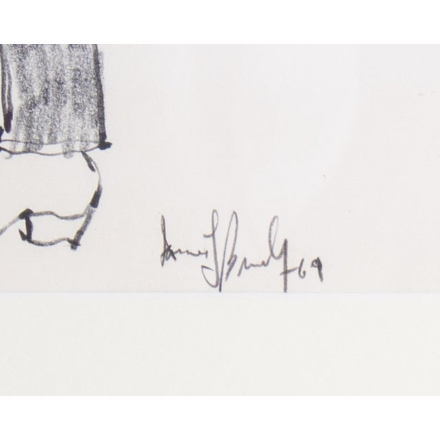1960s 1969 Charcoal Figure Drawing by James L. Bruch For Sale - Image 5 of 8