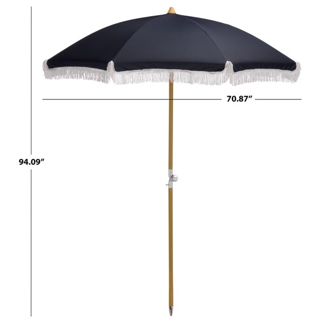 Transform your beach outings with the Valencia 6.5 ft beach umbrella in stunning navy. This stylish and functional...