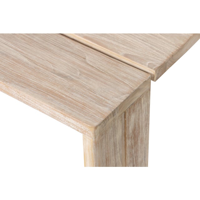 White Paradiso Outdoor Teak Natural Look End Table For Sale - Image 8 of 8