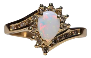 The West Side: Australian Opal and Diamond Ring