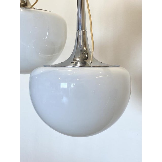 Space Age Hanging Light in Glass and Chromed Steel, 1970s For Sale - Image 14 of 15