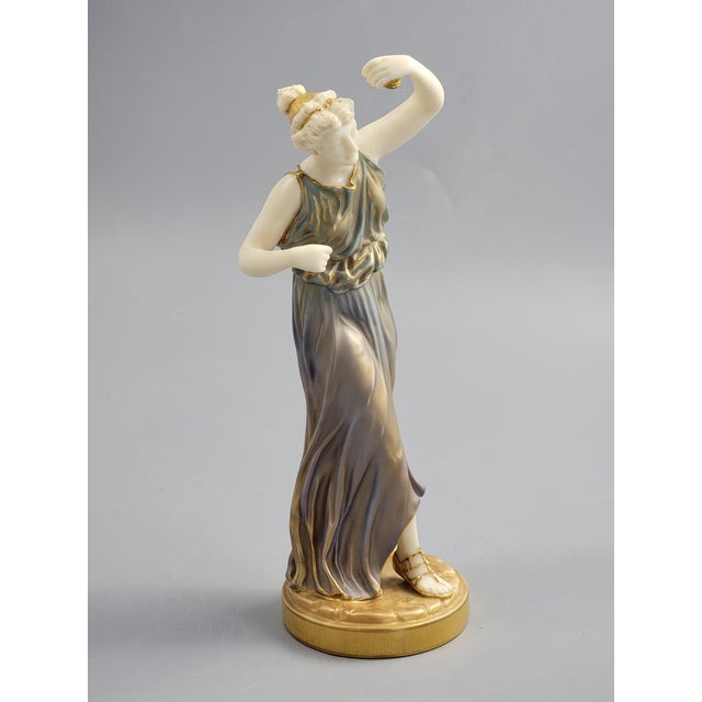 Porcelain Figure of Grecian Maiden from Royal Worcester, 1928 For Sale - Image 6 of 13