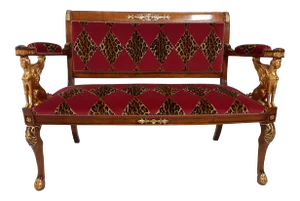 Late 20th Century Carved and Upholstered Settee
