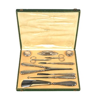 Antique Silver Toiletry Set For Sale