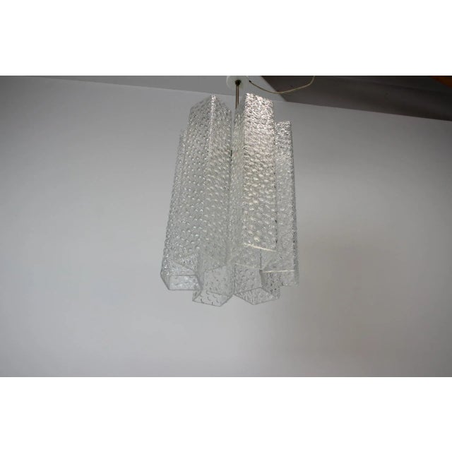 Mid-Century Glass Chandelier from Kamenicky Senov, 1970s For Sale - Image 3 of 11