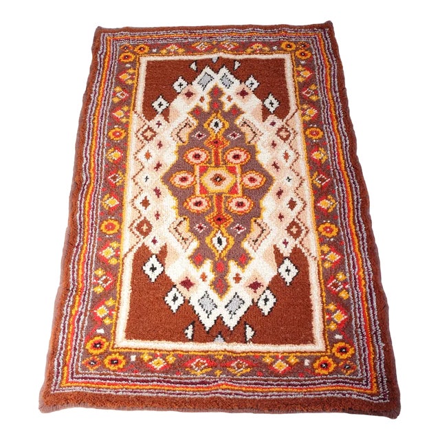 Mid-Century Czechoslovakian Wool Runner Rug, 1960s For Sale