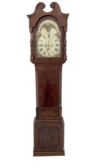 Antique George III Mahogany 8 Day Longcase Clock, 1800s