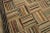 1890s Multi Brown Geometric Antique American Hooked Rug 4'3" X5'9" Woven Wool Carpet For Sale - Image 9 of 14