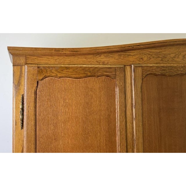Vintage French Louis XVI Style Wardrobe in Oak For Sale - Image 5 of 11