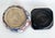 Navy Blue Mid-20th Century Gilt Japanese Imari Decorative Bowl, Wooden Stand For Sale - Image 8 of 8