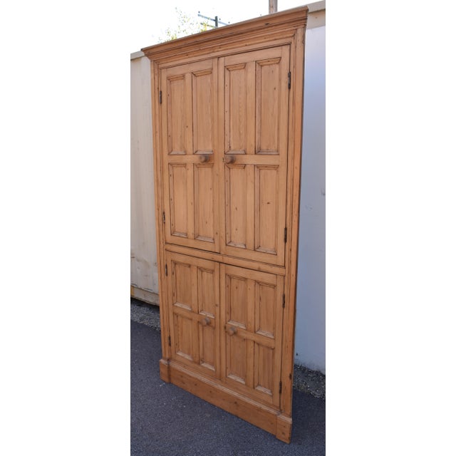 English English Pine Four Door Corner Cupboard, Circa 1860 For Sale - Image 3 of 12