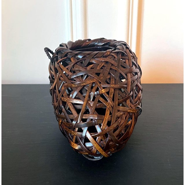 Japanese Woven Ikebana Hanging Basket by Suemura Shobun For Sale - Image 18 of 18