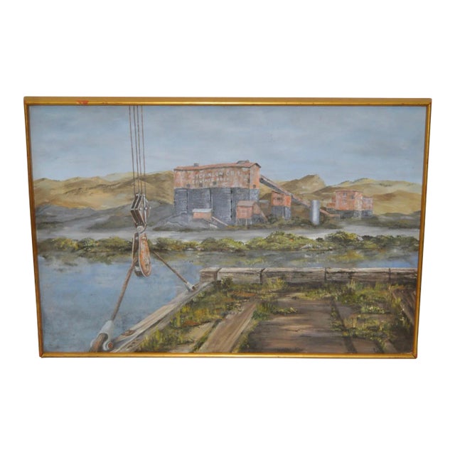 Hutchinson Co. Quarry Original Oil Painting c.1960 For Sale