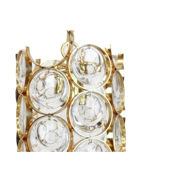 Petite German Gilded Brass Pendants by Sciolari for Palwa, 1970s, Set of 2 For Sale - Image 3 of 14