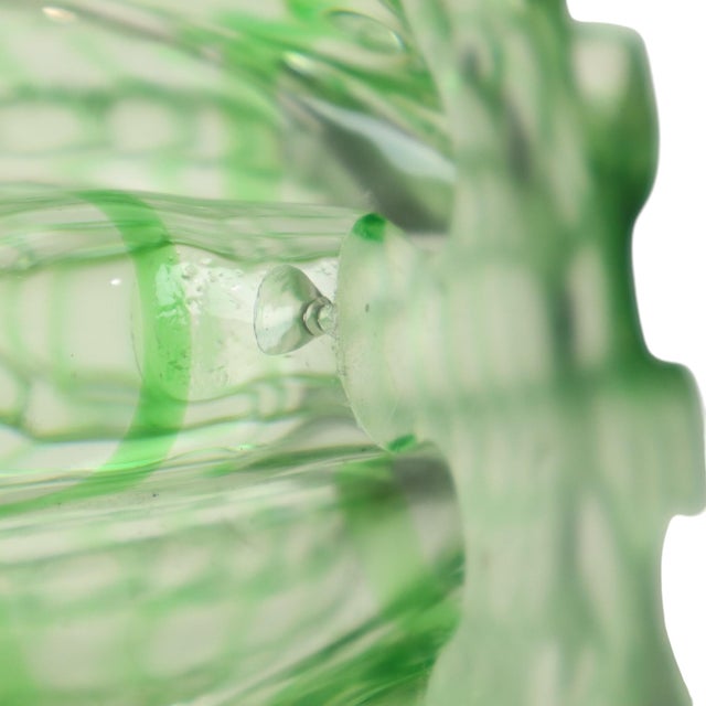 Large Vintage Green Glass Vase, 1960s For Sale - Image 14 of 18