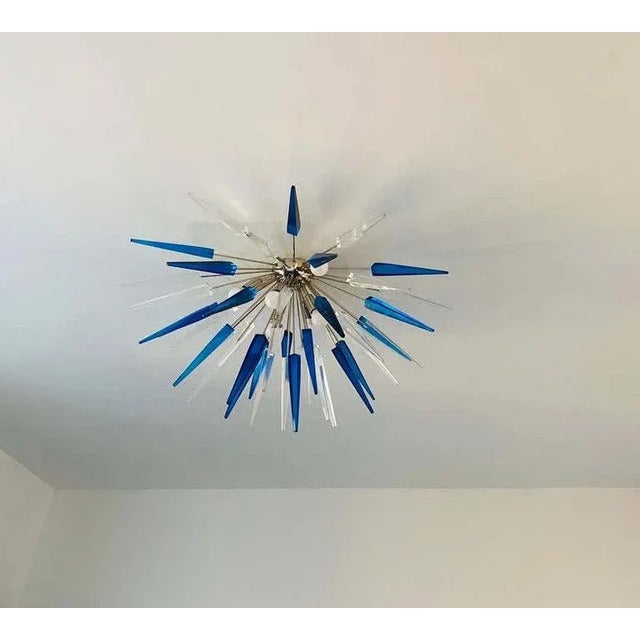 French Exploding Fireworks Flush Pendant Light For Sale - Image 10 of 13