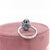 4.7ct Blue Zircon Ring with Earth Mined Diamonds in Solid 14k White Gold Emerald Cut Size 6.75 For Sale In Columbus - Image 6 of 8