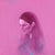 V in Magenta by Valentin Fischer | Oil Painting of a woman with long hair against a pink background For Sale