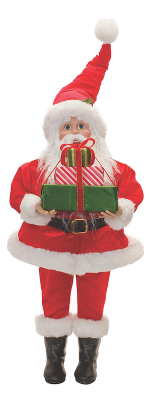 Plush Traditional Santa with Presents 30.5"