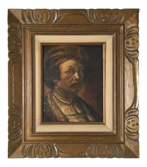 Mid 20th Century Portrait of a Medieval Man Oil Painting Signed Costello, Framed