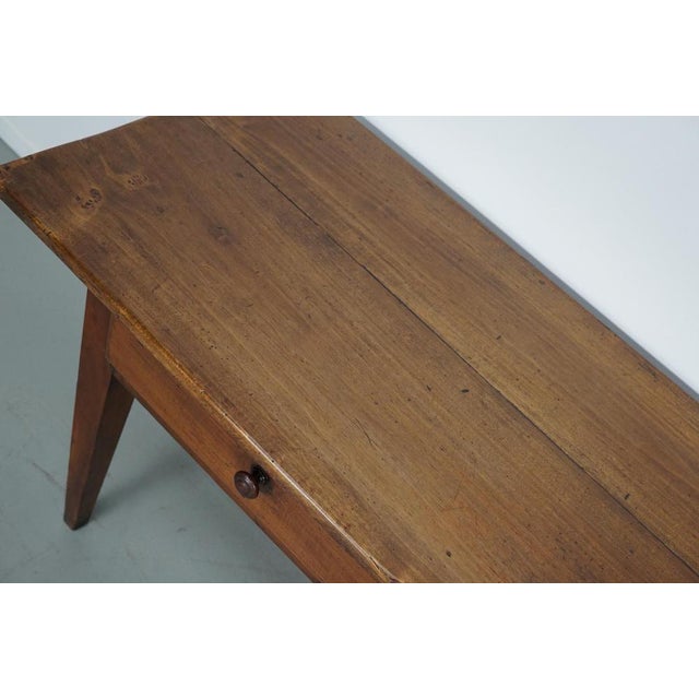 19th Century Rustic Farmhouse French Fruitwood Side Table For Sale - Image 11 of 18