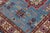 Bohemian Kazak Light Blue/Beige Wool Rug - 3'3''x4'9'' For Sale In New York - Image 6 of 10