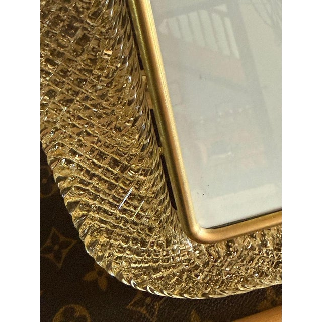 2000 - 2009 Gold Murano Glass Photo Frame, 2000s For Sale - Image 5 of 10