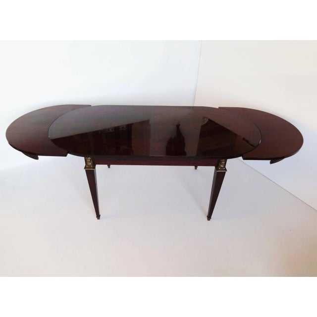 Mid 20th Century French Modern Empire Style Rosewood Dining Table For Sale - Image 5 of 9