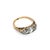 Gold Vintage Old Mine Cut Diamond & 18k Yellow Gold Three-Stone Ring - Size 7.25 For Sale - Image 8 of 9