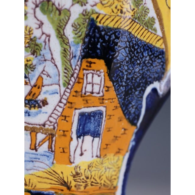 18th Century Dutch Delft Polychrome Covered Pot with Bird Finial, 1760 For Sale - Image 13 of 18